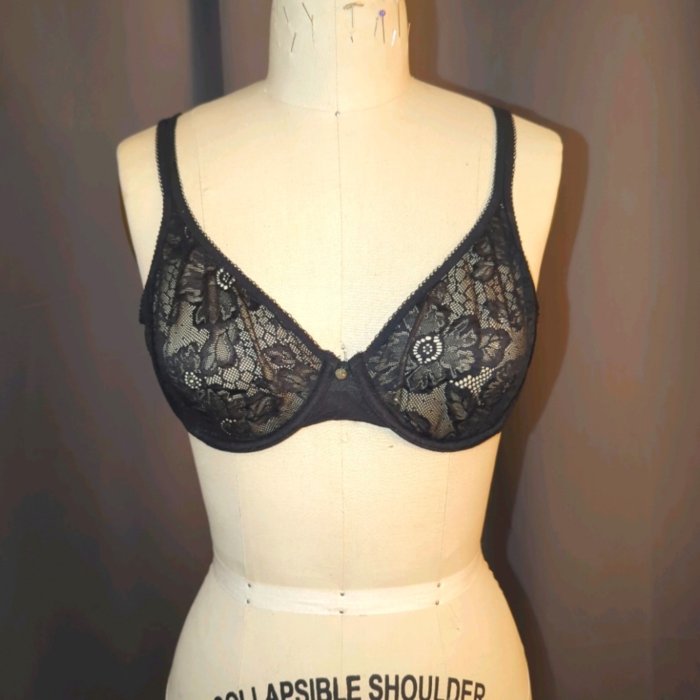 😍 34C Black Lace Bra
